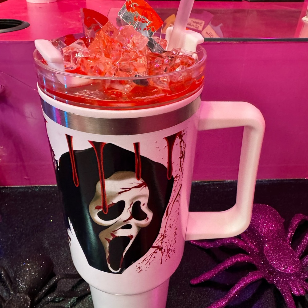Horror film characters custom tumbler